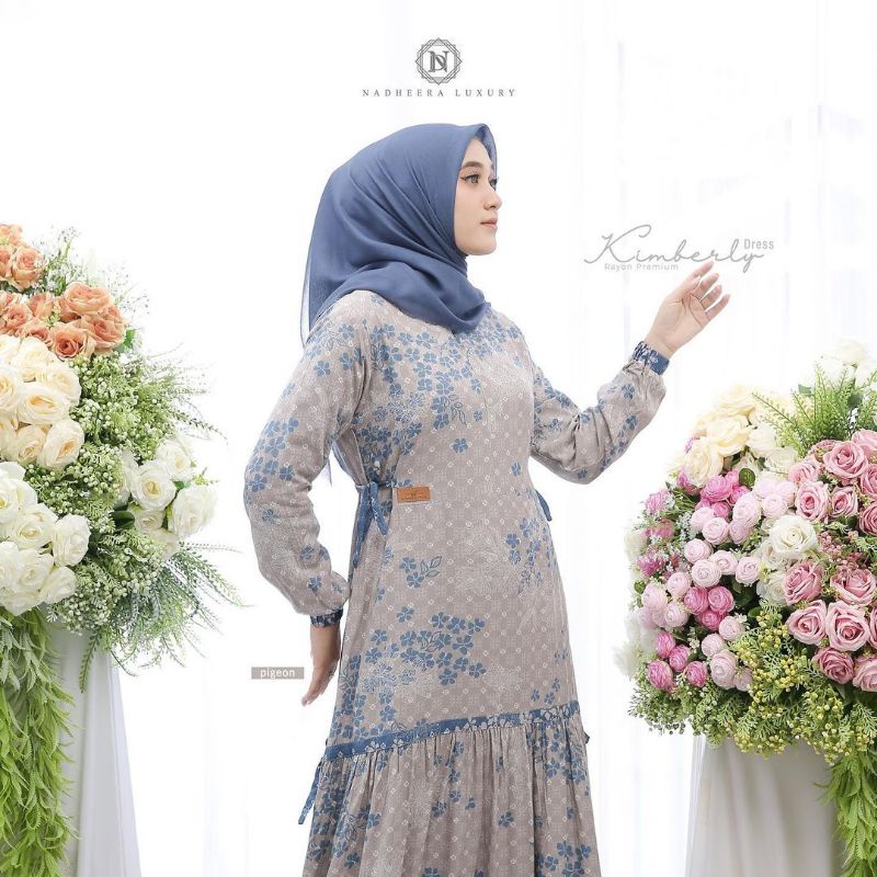 Gamis Rayon Premium Kimberly Dress Nadheera Luxury