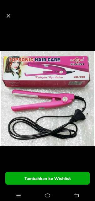 Catok Mini Haidi Pelurus Rambut HD768