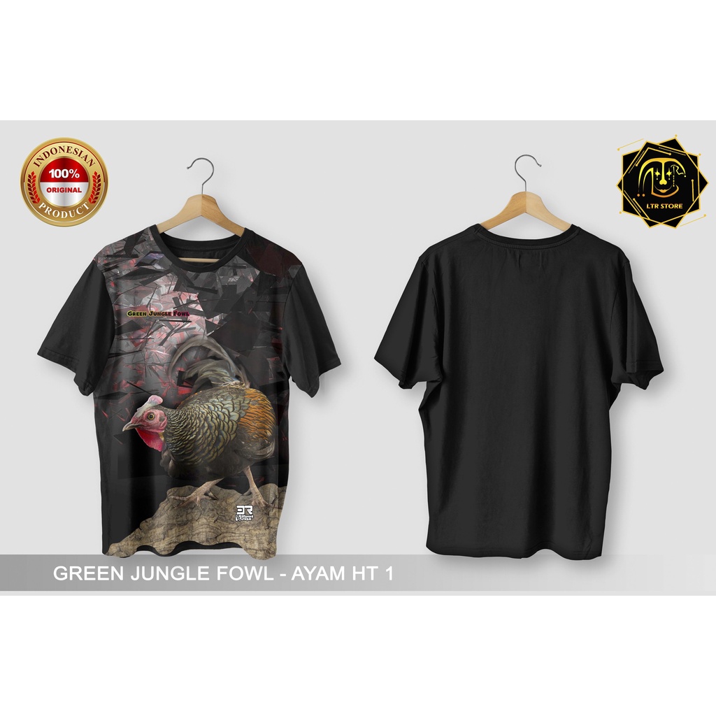 [ BAYAR DI TEMPAT ] BAJU PRINTING GAMBAR GREEN JUNGLEFOWL 1 - KAOS DISTRO ORIGINAL HEWAN HIAS AYAM H