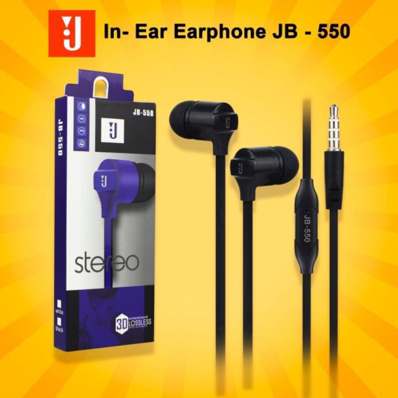 Handsfree Earphone Handset JBL JB-550 Super Bass Packingan Import