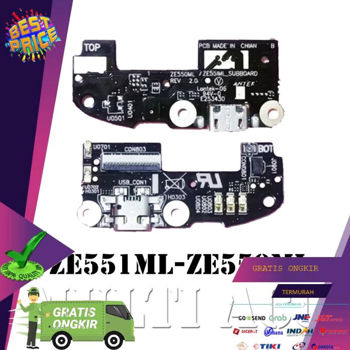SPAREPART HP PAPAN ASUS ZENFONE 2 5,5 ZE550ML ZE551ML Z00AD KONEKTOR CHARGER MIC BOLEH RESELLER