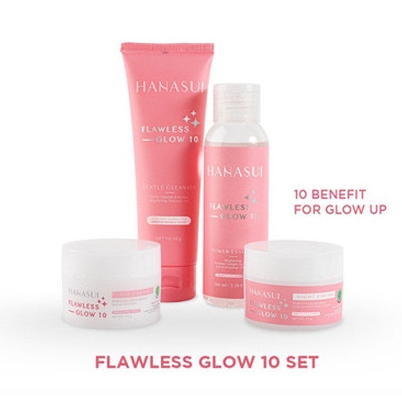 Hanasui Flawless Glow 10 {Essence, Night Cream, Day Cream, Gentle Cleanser}