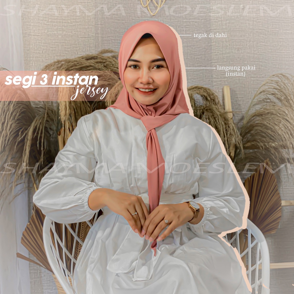 Kerudung Segitiga Instan Pet Jersey Premium