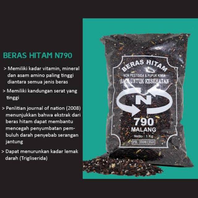 

Beras hitam Organik Kualitas Super N790 150gr