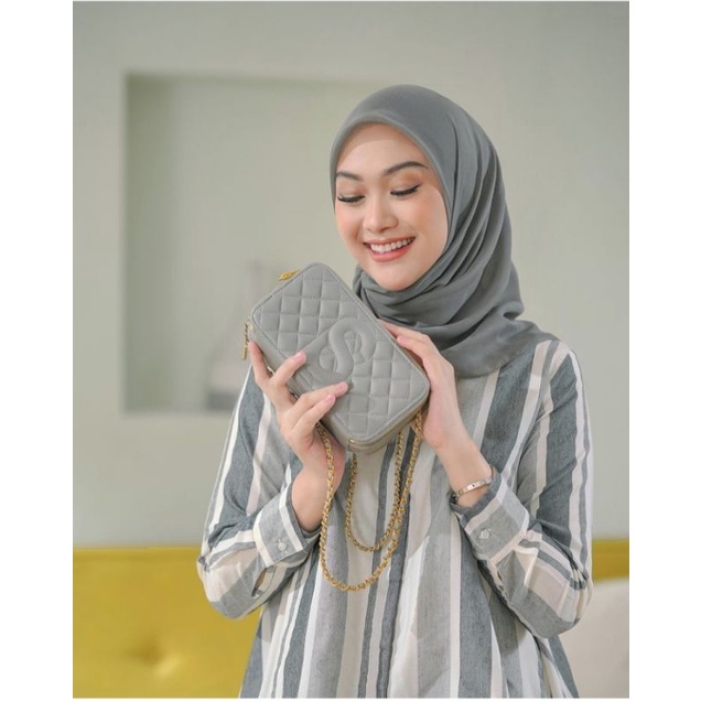 Yura bag Buttonscarves Mahogany Ash navy/Nora /Audrey