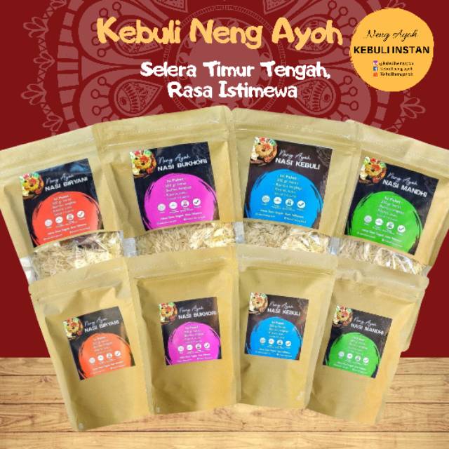 

NASI KEBULI, BUKHORI, MANDHI, BIRYANI INSTAN