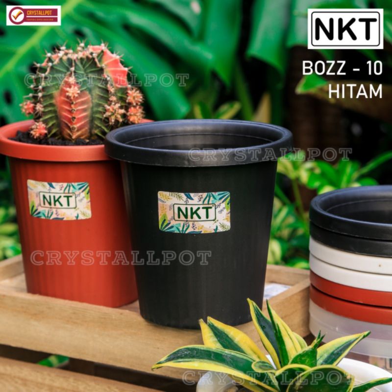 pot bunga tanaman tinggi NKT BOZZ 10 HITAM - NKT BOZZ 10 HITAM