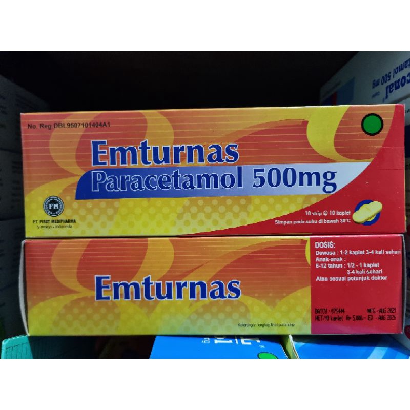 Jual Emturnas 500 box paracetamol parasetamol | Shopee Indonesia