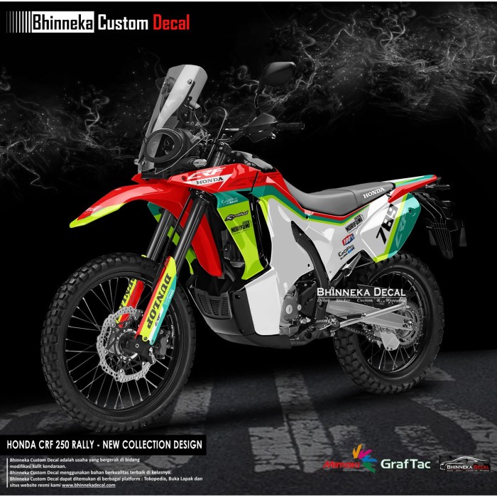 DECAL STICKER CRF 250 RALLY TOSKA
