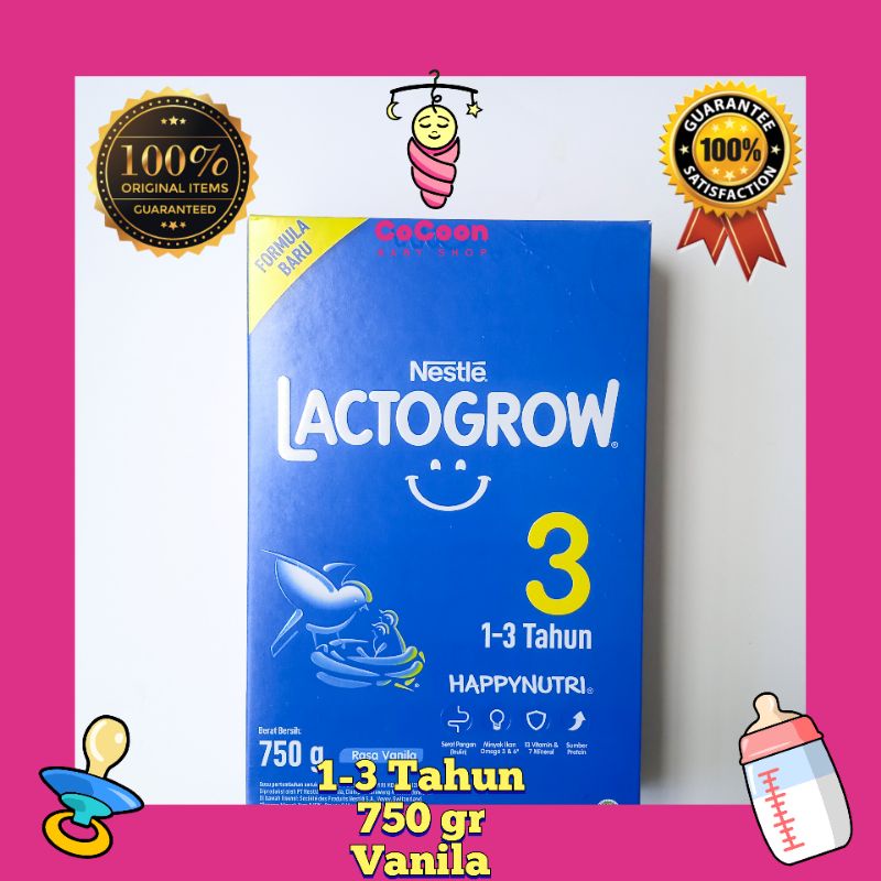 Susu Formula Anak Lactogrow 3 Vanila 735gr 735 g 750 g 750gr 1-3 Tahun