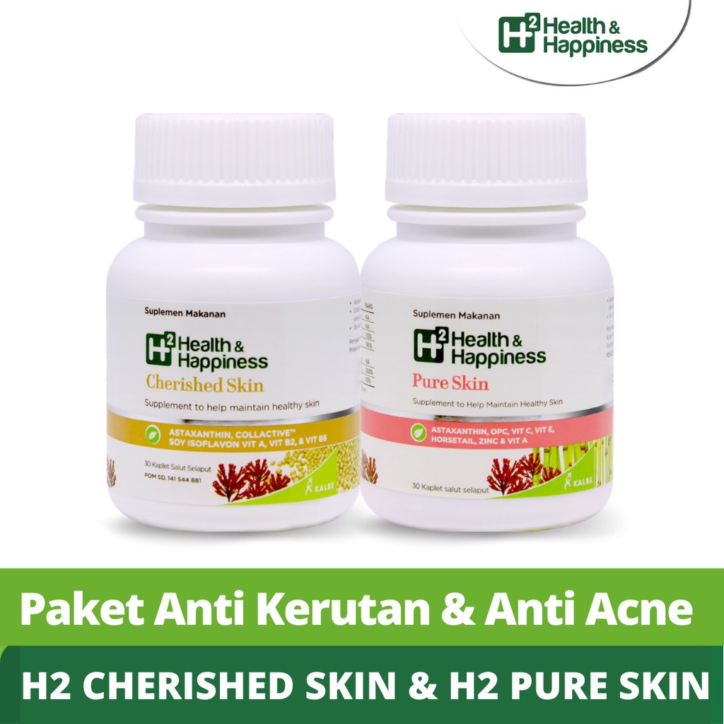 Paket Anti Kerutan &amp; Anti Acne - H2 Cherished dan H2 Pure Skin