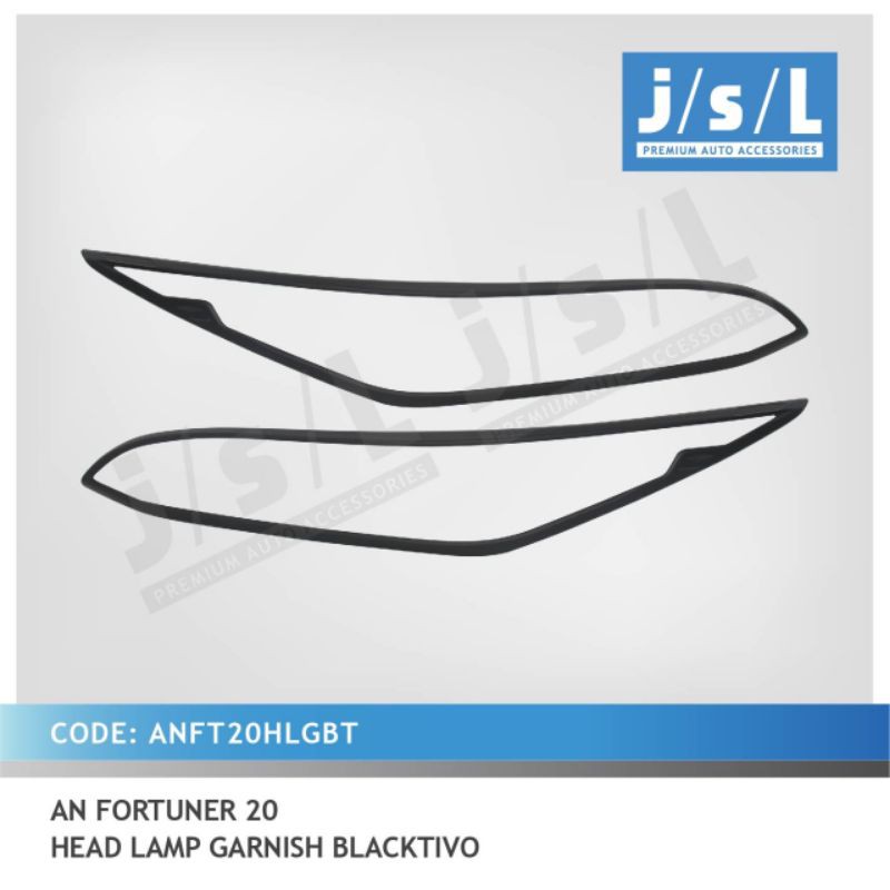 garnish lampu depan all new fortuner 2020 hitam + Chrome jsl