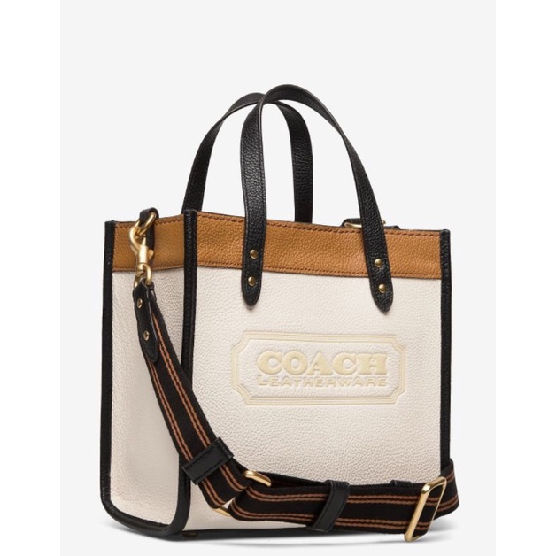 Coach Field Tote 22 In Colorblock Leather Shoulder Bag(C3461)