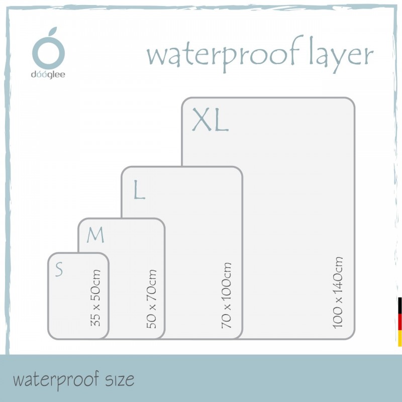 Dooglee Waterproof Double Sided Layer Perlak Bayi 70 x 100 cm Size L - Pilih Warna