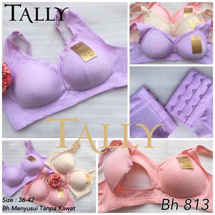 AZ287 BRA Menyusui Tanpa Kawat Nursing BH Menyusui Kait 4 Bukaan Kancing BH Wanita SOREX Bh