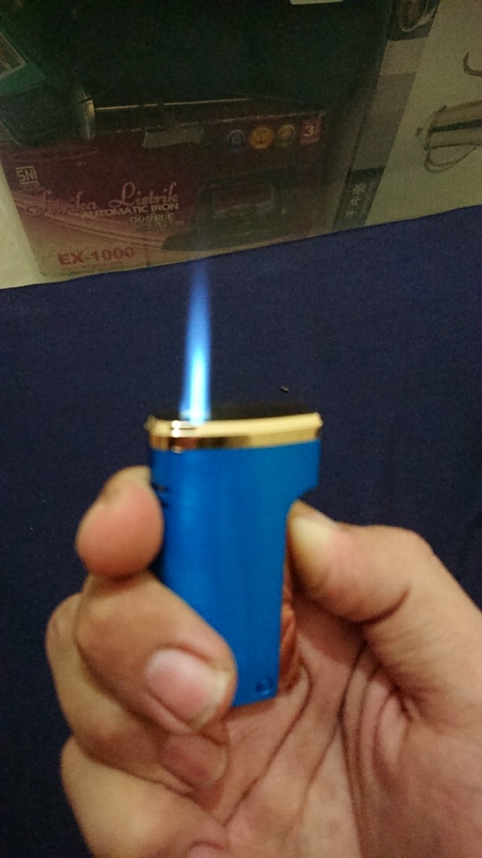 Mancis Korek Api Gas Laser Jet Crhoum Full Metal