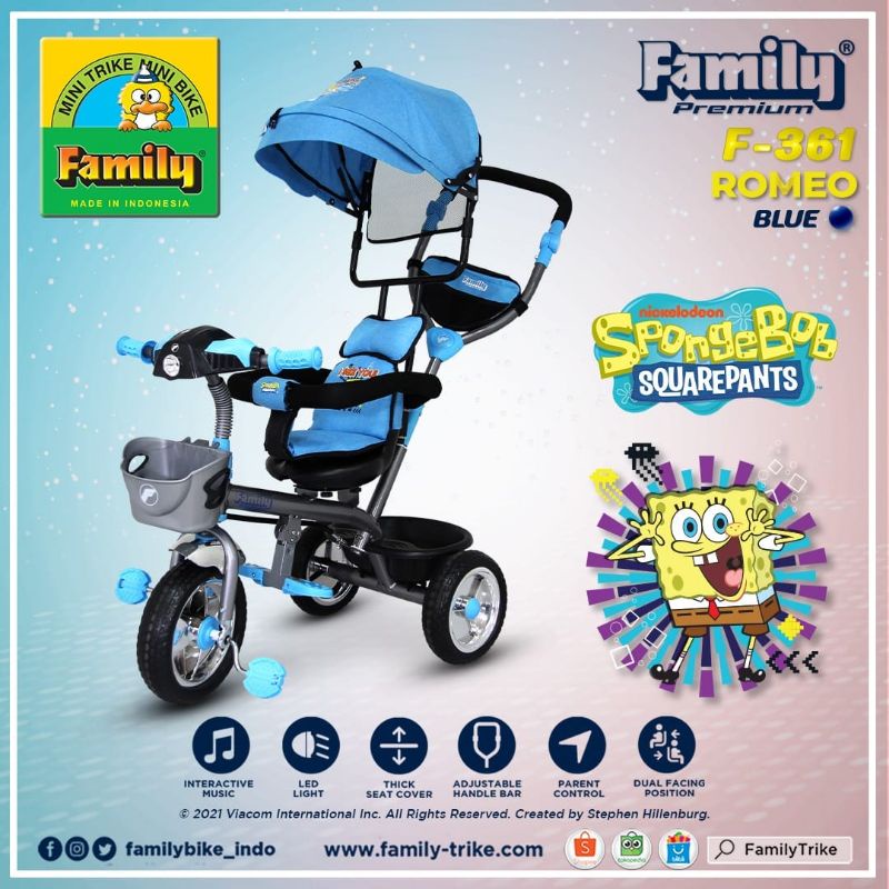 Stroller sepeda family 361 (romeo)