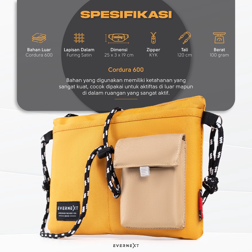 Sling Pouch Clucth Bag Waterproof Tas Cowo Simpel Slempang Tangan Kondangan Jinjing Pria Cowok Anti air