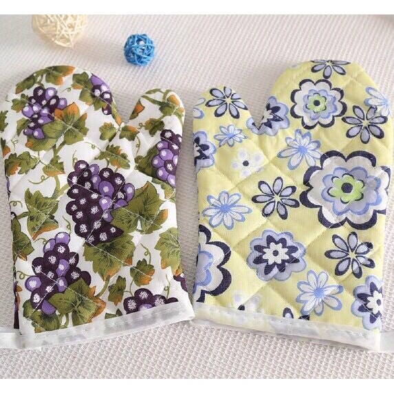 Sarung Tangan Oven Motif / Sarung Tangan Anti Panas Murah/ Sarung Tangan Kain Murah