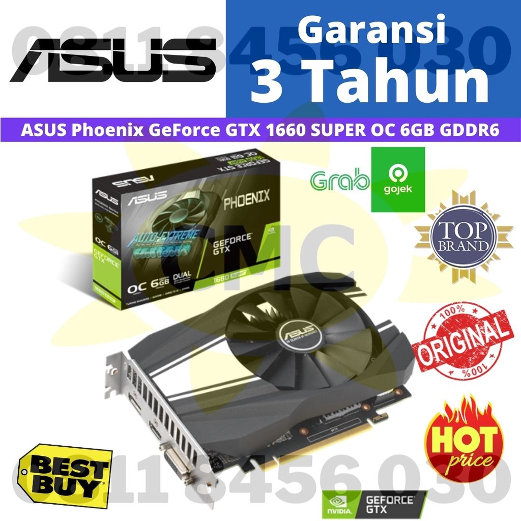 VGA ASUS Geforce GTX 1660 Super Phoenix OC GTX1660 6GB DDR6