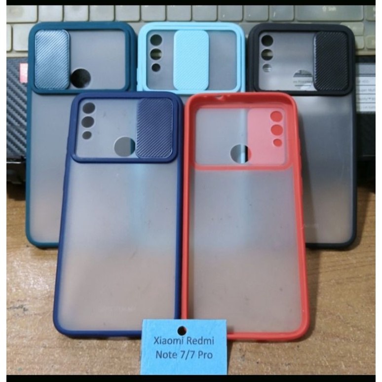 [SLS] Hard Case Xiaomi Redmi Note 7/7 Pro Pelindung Camera Slide Dove My Case