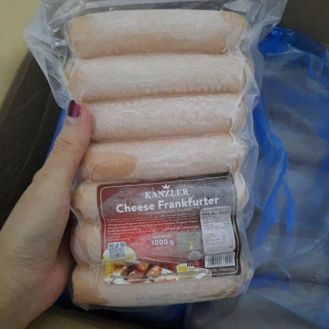 

Kanzler Sosis Cheese Frankfuter 1Kg Isi 14Pc / Sosis Keju Ayam Sapi Terlaris