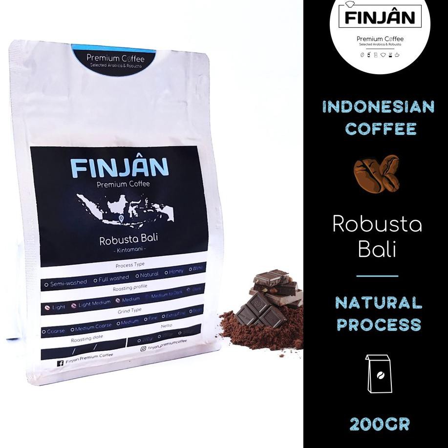 

Beli Segera ✰ Kopi Robusta Bali Kintamani | Natural Process 200g-500g | Finjan Premiun Coffee.