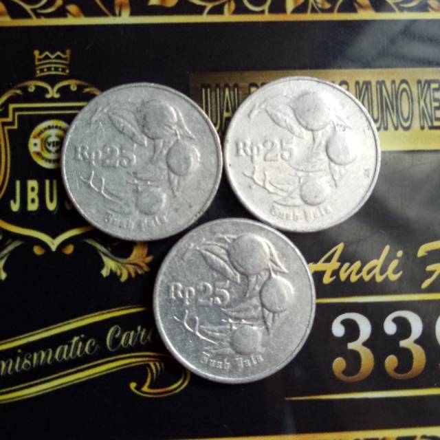 Koin Rp.25 Pala Tahun 1993 Keydate (Harga Untuk 3 Keping)