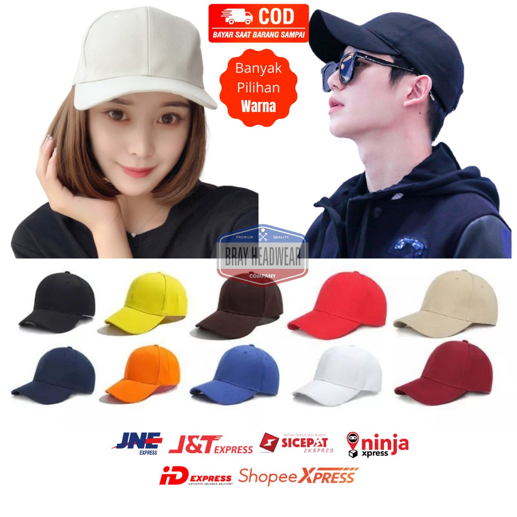 TERMURAH Topi Pria Baseball Polos Wanita Unisex PoloCaps Premium Termurah Warna Komplit