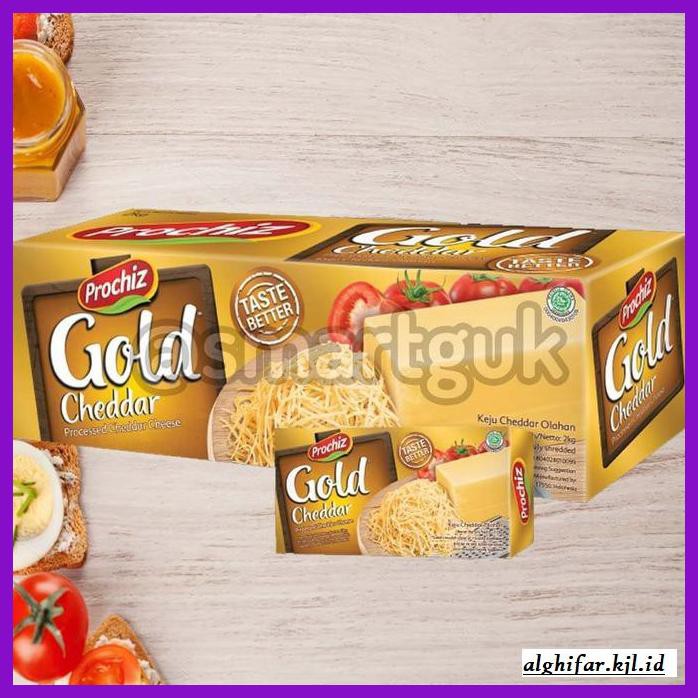 

Ujekujek- Prochiz Gold Keju Cheddar 2 Kg Gram Kemasan Dus Gojek Grab Ready -Original.