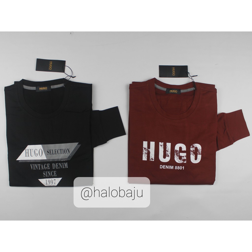 HUGO SELECTION PANJANG - Oblong Hugo Selection Lengan Panjang / Kaos Hugo / Hugo original / Baju Hug