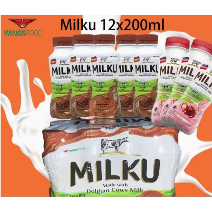 

Milku Susu UHT Murah 200 ML 1 Pak Isi 12 pcs - Susu instan Milku Strawberry Murah Promo