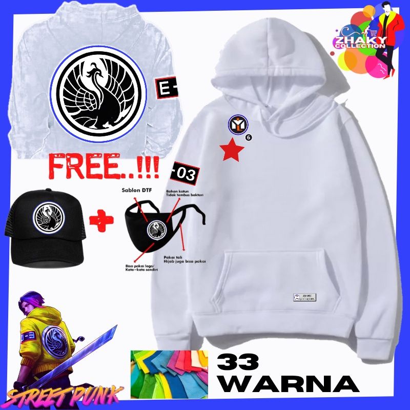 Jacket Sweater Anime Hoodie Distro Ling Starlight Street Punk Mobile Legend Jaket ML Pria dan wanita