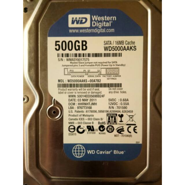 HARDISK WD INTERNAL PC 500GB