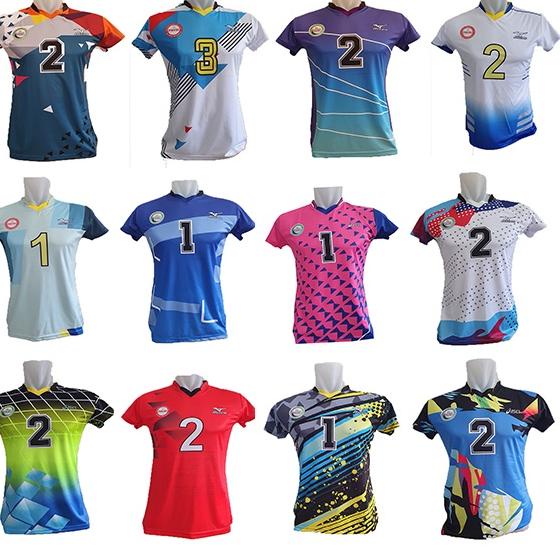 Bagus Dipakai.. baju kaos atasan voli putri/ jersey bola volly / pakaian wanita full printing / baju
