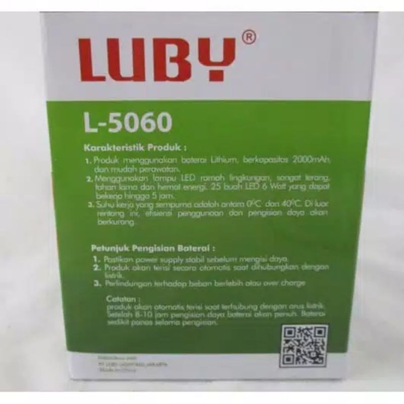 LAMPU CELLING LED AC DC LUBY 8W