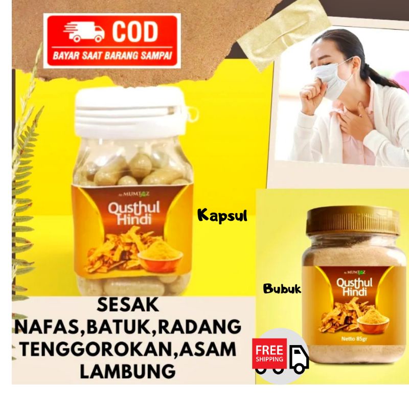 QUSTHUL HINDI KAPSUL &amp; BUBUK SERBUK QUSTUL QUDS QUTS QUST AL HINDI ORIGINAL COVID CORONA AlMumtaz