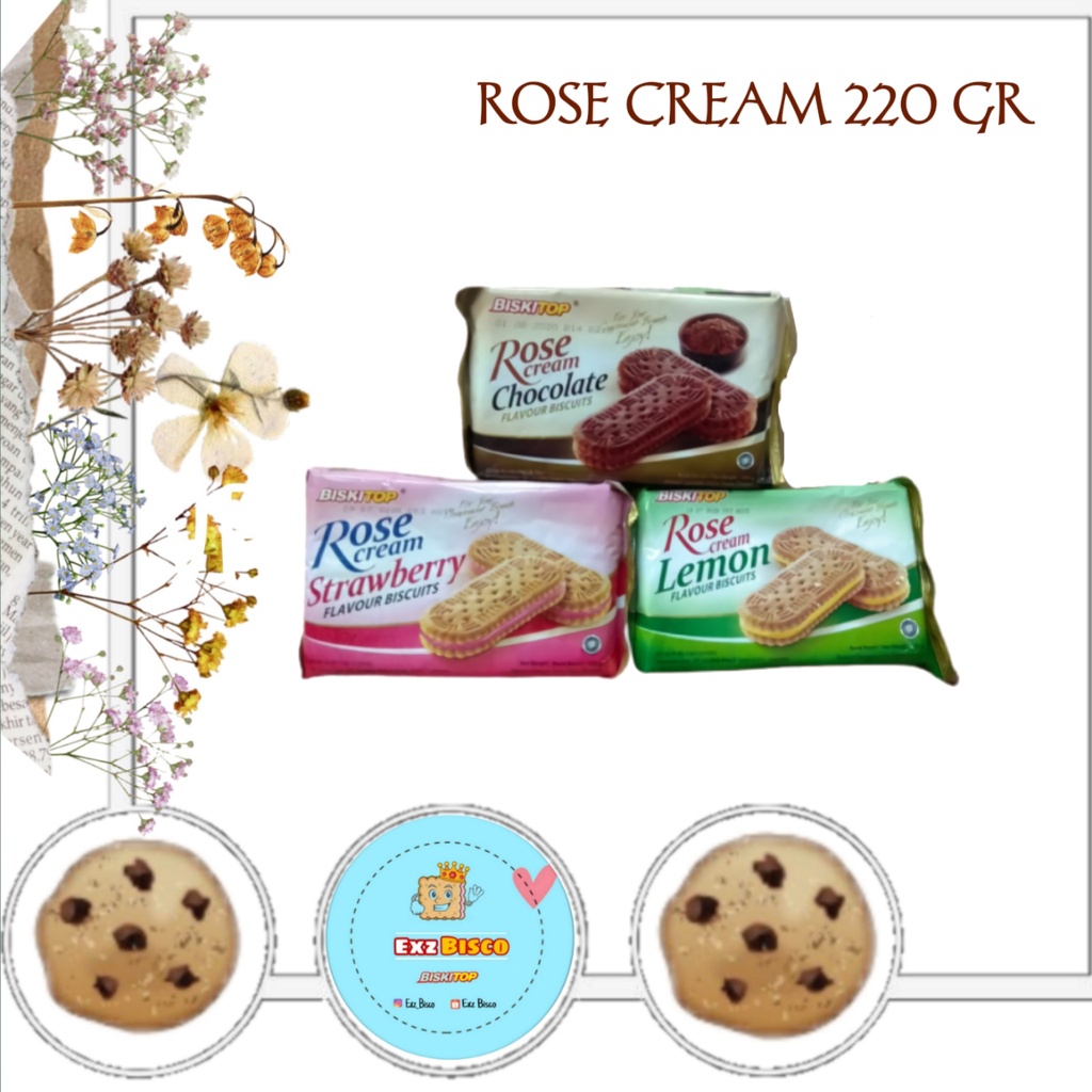 

EXZBISCO - ROSE CREAM 220g Biskuit Kue Kering Anak Dewasa Enak Renyah