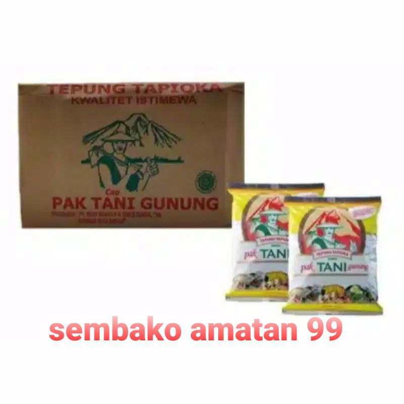 Tepung Tapioca Cap Pak Tani Gunung Dus Kemasan 500 Gram Tepung Sagu Tani Tapoica Flour Isi 20 Pcs