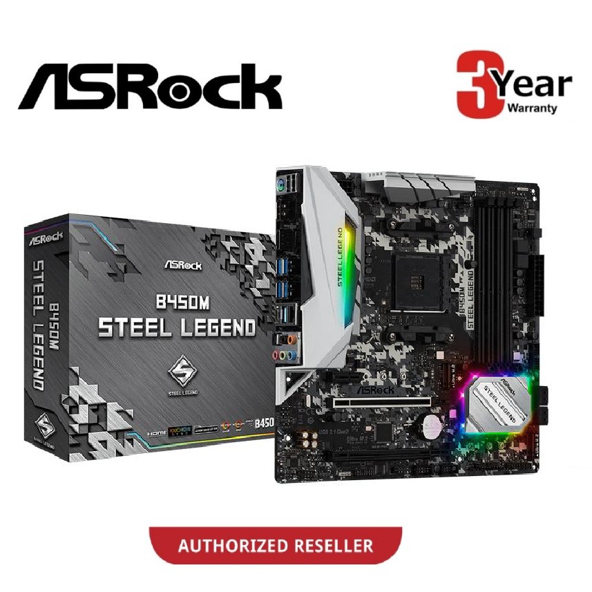 ASROCK B450M STEEL LEGEND (Socket AM4)