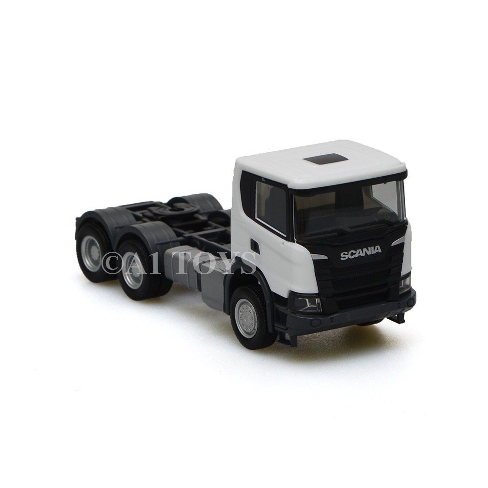 Miniatur Truk Scania CG 17 6x6 rigid tractor putih Herpa 8 cm 1:87