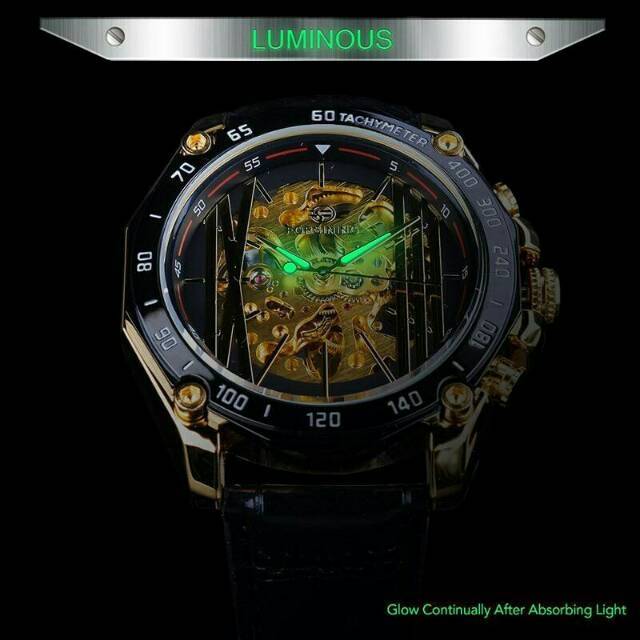 Jam Tangan Mekanik Automatic Forsining Luxury Skeleton Jantan