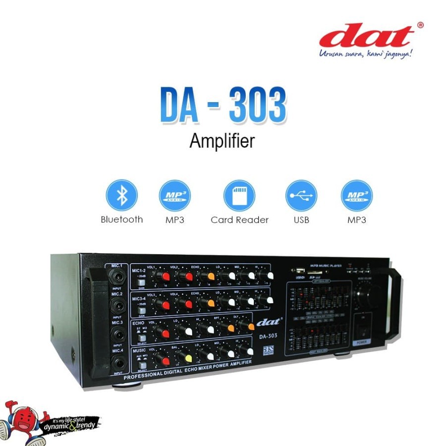 AMPLI KARAOKE DAT DA-303 BLUETOOTH ORI