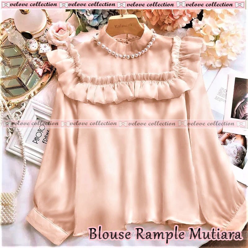 A10 blouse rample mutiara matt woof crepe ld102cm pj 58cm