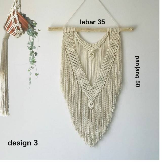 Hiasan dinding macrame wall hangin cotton rope