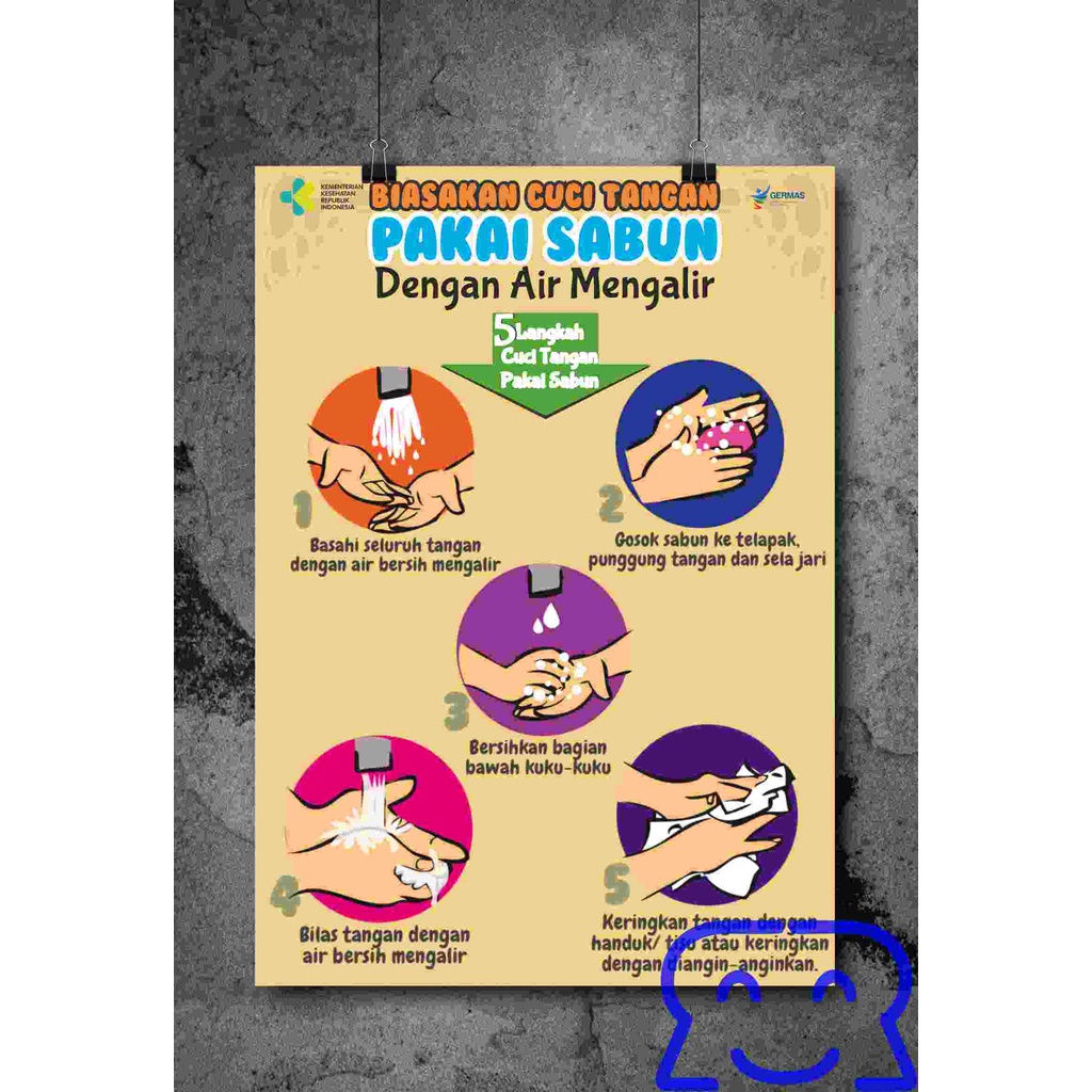 

Poster Cuci Tangan Pakai Sabun