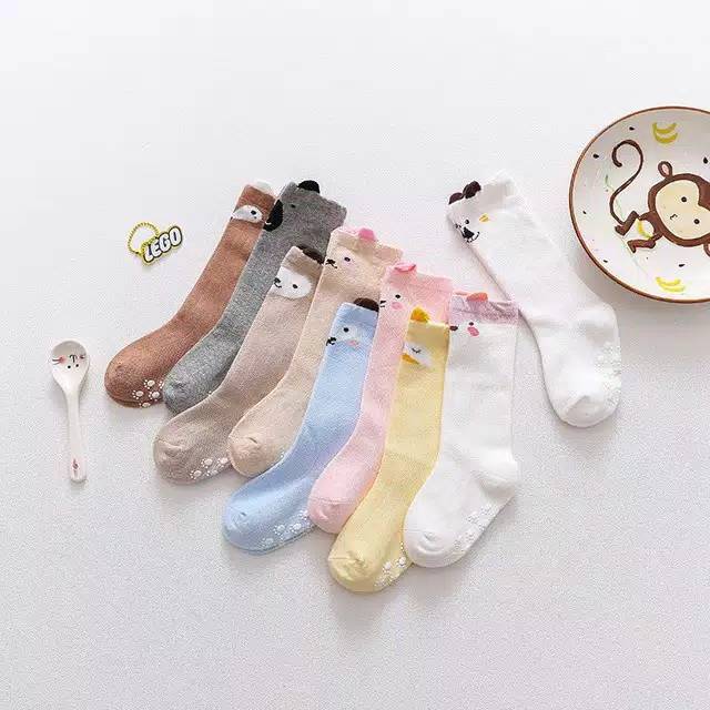 kaos kaki bayi tinggi panjang selutut high knee sock korean fashion baby  newborn s/d 1 tahun