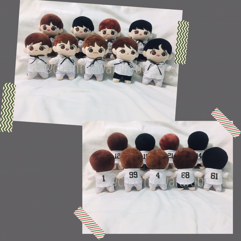 EXO Doll Clothes 20cm 15cm Baju Boneka EXORDIUM Ribbon Shirt