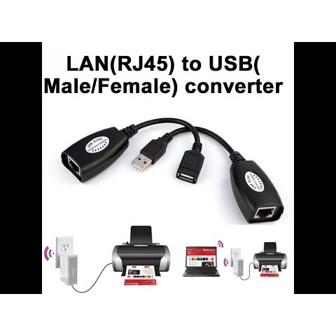 USB RJ45 EXTENTION ADAPTER UP TO 30M / USB EXTENDER VIA KABEL LAN
