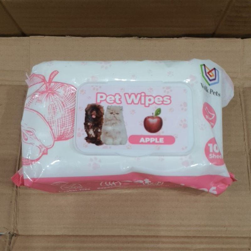 PET WIPES CAT DOG 15x20cm - 100 Sheets Tissue Tisu Basah Hewan